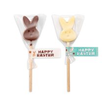 Czekoladowy lizak - zajączek z logo firmy - LIZ-11.28 - Agencja Point