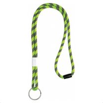 Dwukolorowa smycz z kółkiem, z nadrukiem logo - IP140829 - Agencja Point