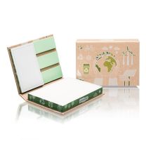 Ekologiczny, reklamowy zestaw notesów samoprzylepnych z logo - PM100-ECO - Agencja Point