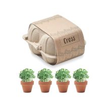 Ekologiczny zestaw do wysiewu rzeżuchy, z logo firmy - Agencja Point - MO6886-13