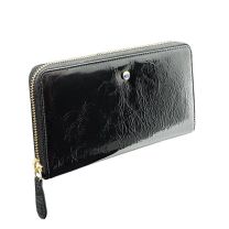 Elegancki skórzany portfel damski z nadrukiem logo, Swarovski Elements - 360082 - Agencja Point