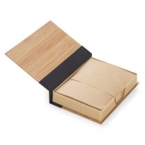 Reklamowe karteczki w etui bambusowym z firmowym logo - 17879 - Agencja Point