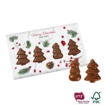 Kartka świąteczna z choinkami, z nadrukiem logo - CZEK-0103 - Agencja Point