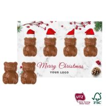 Kartka świąteczna z misiami, z nadrukiem logo - CZEK-0183-1 - Agencja Point