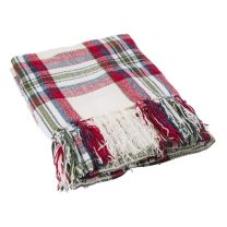 Koc w kratę z nadrukiem logo - V8815-05 - Agencja Point