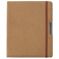 Korkowa teczka konferencyjna z notatnikiem, z nadrukiem logo - V2778-00 - Agencja Point