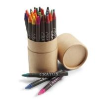 Kredki świecowe 30 szt. w tubie z logo - V6130-00 - Agencja Point