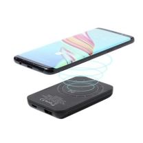 Magnetyczny, bezprzewodowy power bank 5000 mAh, z logo firmy - V0184 - Agencja Point