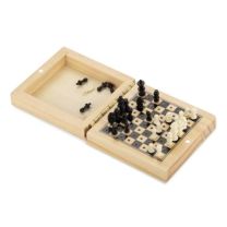 Mini szachy drewniane z logo firmy - 20164-17 - Agencja Point