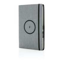 Notatnik A5 reklamowy, rPET, ładowarka bezprzewodowa 5W Air z logo - P774.06 - Agencja Point