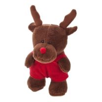 Pluszowy renifer Comet Red lub White 10,5 cm, z logo - HE400-18 - Agencja Point