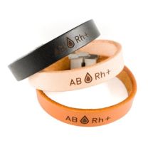 Reklamowa bransoletka skórzana z grupą krwi - BL-05 - Agencja Point