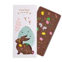 Reklamowa czekolada wielkanocna 70 g z posypką - CZEK-0267 - Agencja Point