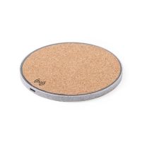 Reklamowa, korkowa ładowarka indukcyjna 5W z logo - V0149-00 - Agencja Point