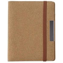 Reklamowa, korkowa teczka konferencyjna A5 z notatnikiem, z logo - V2768-00 - Agencja Point