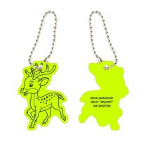 Brelok odblaskowy - jelonek z logo firmy - ODBL-06 - Agencja Point