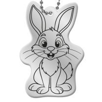 Zawieszka odblaskowa królik zając z logo - Agencja Point