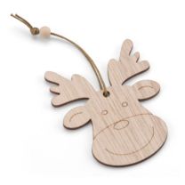 Reklamowa zawieszka świąteczna, renifer lub dzwonek z logo - 08130 - Agencja Point

