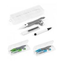 Reklamowe przybory szkolne GEOM - zestaw do geometrii z logo - 93575 - Agencja Point