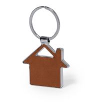 Reklamowy brelok - domek z metalu i skóry - V1308-16A - Agencja Point