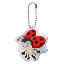 Reklamowy brelok odblaskowy - biedronka z logo - ODBL-41 - Agencja Point