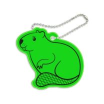 Reklamowy brelok odblaskowy - bóbr z logo - ODBL-42 - Agencja Point