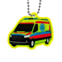 Reklamowy brelok odblaskowy - karetka z logo - ODBL-0200 - Agencja Point