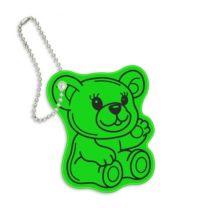 Reklamowy brelok odblaskowy - miś z logo - ODBL-44 - Agencja Point