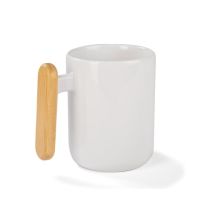 Kubek porcelanowy z przykrywką i korkowym spodem, z logo - 16012-012 - Agencja Point