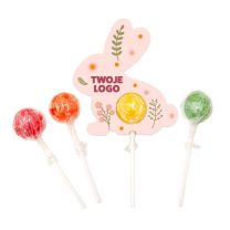 Reklamowy lizak w kartoniku - królik z logo - LIZ-11.27 - Agencja Point