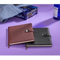 Reklamowy notatnik B5 80 kartek, oprawa z ekoskóry z logo - 17894 - Agencja Point