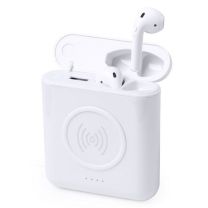Bezprzewodowe słuchawki douszne, power bank, ładowarka - V0315-02 - Agencja Point