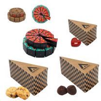 Reklamowy tort pudełkowy - kawałek ze słodką zawartością - CAKE01 - Agencja Point