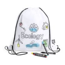 Reklamowy worek RPET do kolorowania - V1012-02 - Agencja Point