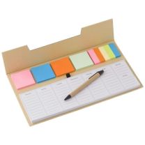 Karteczki reklamowe w bambusowym pudełku z logo - V0262-18 - Agencja Point