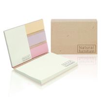 Reklamowy zestaw notesów samoprzylepnych w ekologicznej okładce z logo - PM061-ECO - Agencja Point