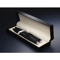 Reklamowy zestaw: pióro i długopis z kryształem Swarovski z logo - 1236036 - Agencja Point