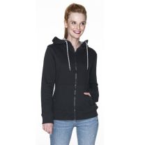 Rozpinana bluza damska z kapturem 250 g z nadrukiem logo - BLU-P8 - Agencja Point