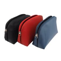 Skórzana kosmetyczka z nadrukiem logo - 527055 - Agencja Point