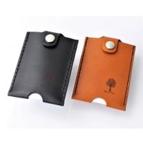 Skórzany wizytownik z firmowym logo - BL-11 - Agencja Point