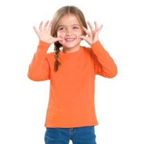 T-shirt dziecięcy z długim rękawem 155-160 g z nadrukiem logo - KOSZ-J40 - Agencja Point