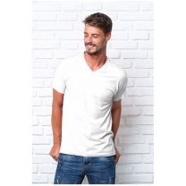 T-shirt z dekoltem V 160 g z nadrukiem logo - KOSZ-J14 - Agencja Point