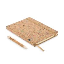 Zestaw  reklamowy - notatnik, długopis korkowy z logo - MO2414-13 - Agencja Point